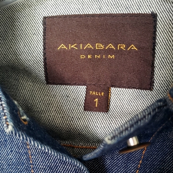 Akiabara Dark Wash Rigid Cotton Denim Jacket 4 - Picture 9 of 9